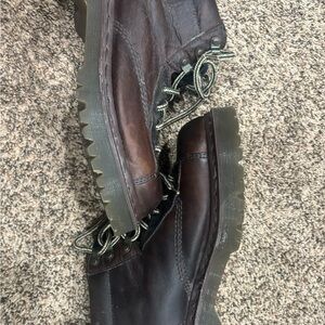 Dockers Men's Brown Leather Lace-Up Work Boots